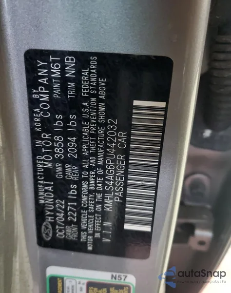 2023 Hyundai Elantra Sel from USA, damaged, VIN KMHLS4AG6PU442032